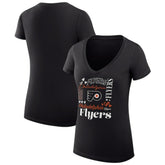 NHL Philadelphia Flyers G-III 4Her by Carl Banks Women's Super-Slim Fit Lightweight Collage Team Graphic T-Shirt - Black