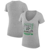 NHL Dallas Stars G-III 4Her by Carl Banks Women's Super-Slim Fit Lightweight Collage Team Graphic T-Shirt - Heather Gray