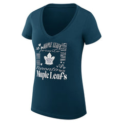 NHL Toronto Maple Leafs G-III 4Her by Carl Banks Women's Super-Slim Fit Lightweight Collage Team Graphic T-Shirt - Blue