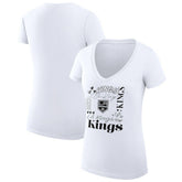 NHL Los Angeles Kings G-III 4Her by Carl Banks Women's Super-Slim Fit Lightweight Collage Team Graphic T-Shirt - White
