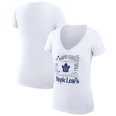 NHL Toronto Maple Leafs G-III 4Her by Carl Banks Women's Super-Slim Fit Lightweight Collage Team Graphic T-Shirt - White