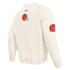 Cleveland Browns Pro Standard Turn It Up Pullover Sweatshirt Cream