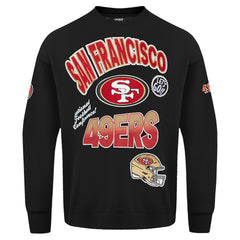 San Francisco 49ers Pro Standard Turn It Up Drop Shoulder Pullover Sweatshirt Black