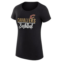 Cleveland Cavaliers G-III 4Her by Carl Banks Women's Super-Slim Fit Lightweight Team Sport V-Neck T-Shirt Black