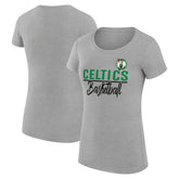 Boston Celtics G-III 4Her by Carl Banks Women's Super-Slim Fit Lightweight Team Sport V-Neck T-Shirt Heather Gray