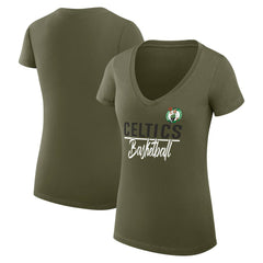 Boston Celtics G-III 4Her by Carl Banks Women's Super-Slim Fit Lightweight Team Sport V-Neck T-Shirt Green