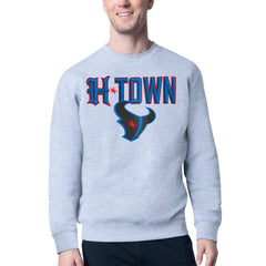 Houston Texans Starter H-Town Graphic Fleece Pullover Sweatshirt Heather Gray