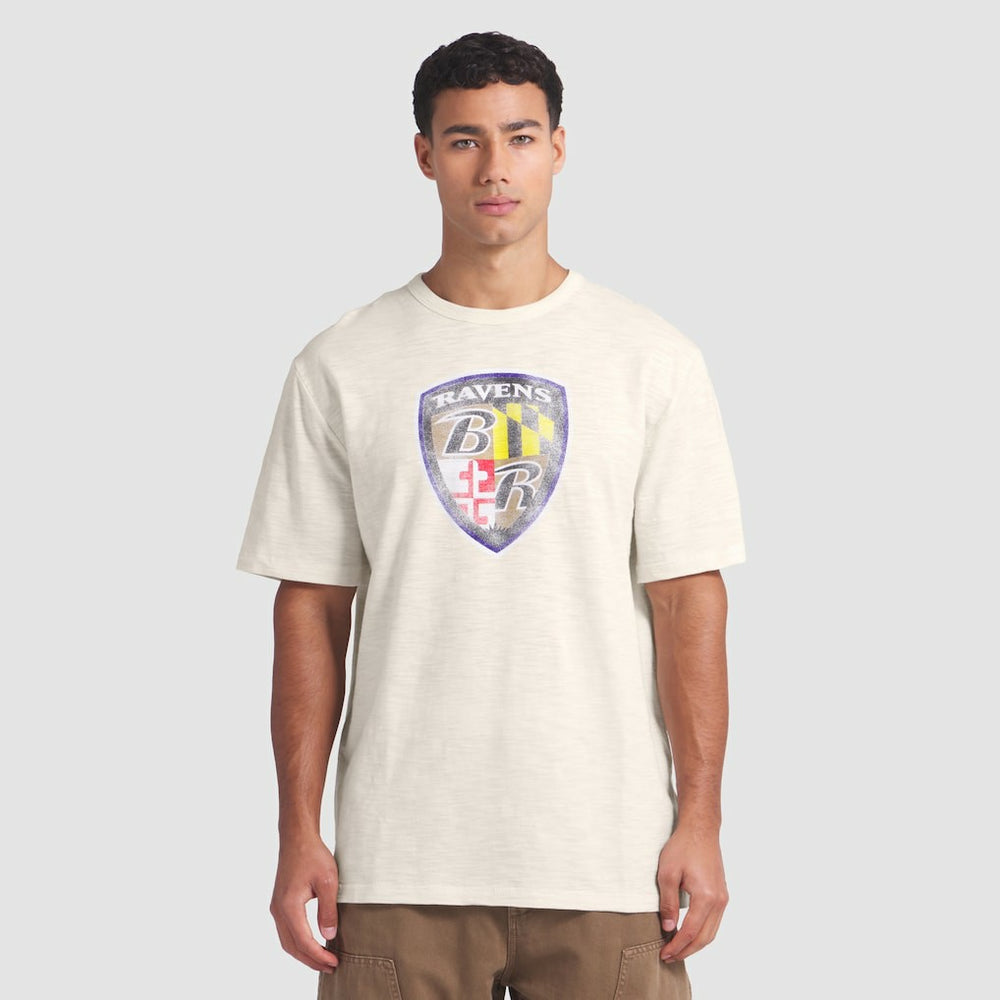 Baltimore Ravens Slub T-Shirt Cream