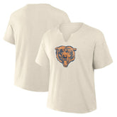 Chicago Bears Women's Trick Play Slub Boxy T-Shirt Cream