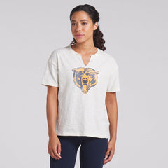 Chicago Bears Women's Trick Play Slub Boxy T-Shirt Cream