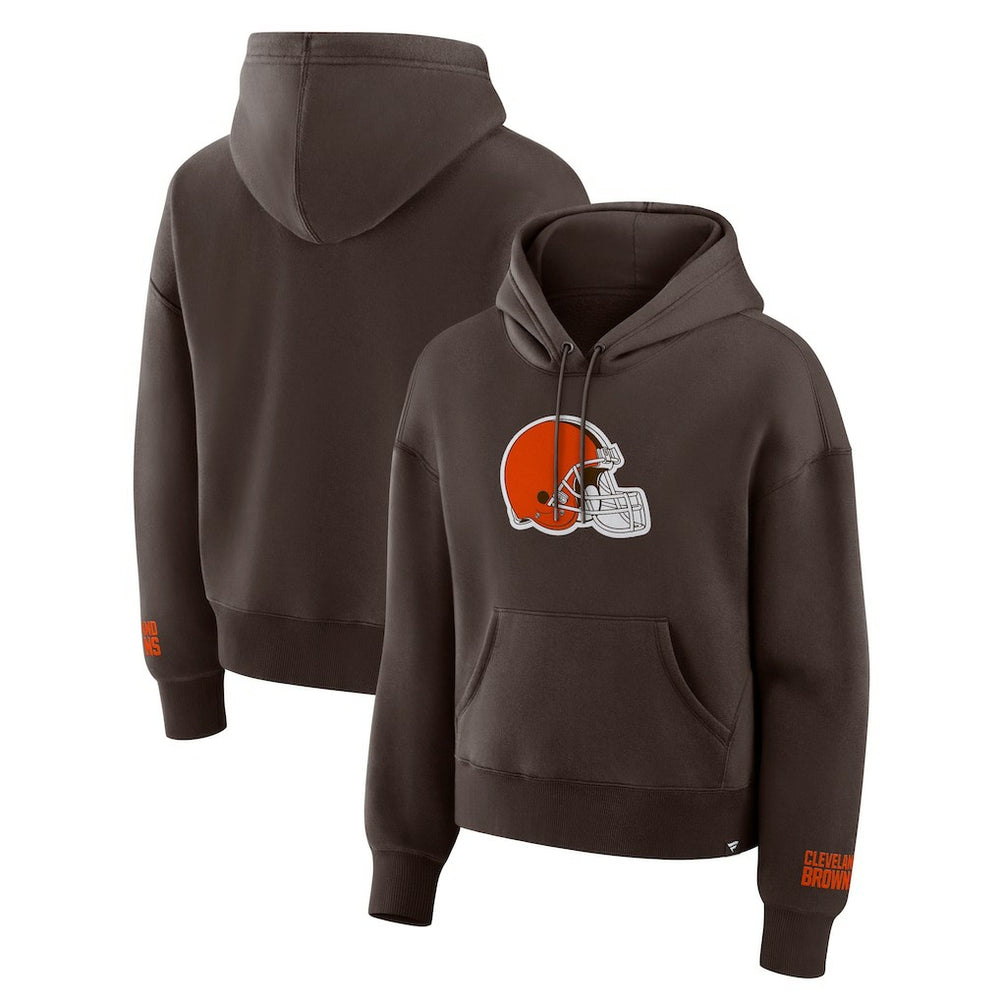 Cleveland Browns Women's Legacy Fleece Pullover Hoodie Brown