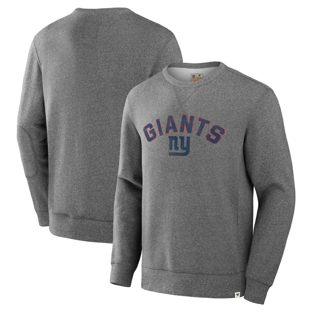 New York Giants Loop Terry Pullover Sweatshirt Heather Gray