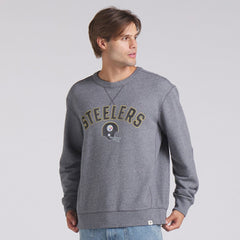 Pittsburgh Steelers Loop Terry Pullover Sweatshirt Heather Gray