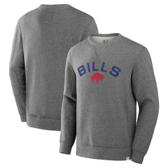 Buffalo Bills Loop Terry Pullover Sweatshirt Heather Gray