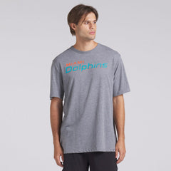 Miami Dolphins Pass Rush Tri-Blend T-Shirt Heather Gray