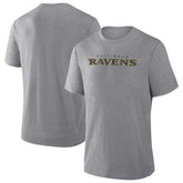 Baltimore Ravens Pass Rush Tri-Blend T-Shirt Heather Gray