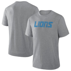 Detroit Lions Pass Rush Tri-Blend T-Shirt Heather Gray