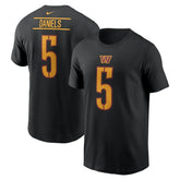 Jayden Daniels Washington Commanders Player Name & Number T-Shirt Black