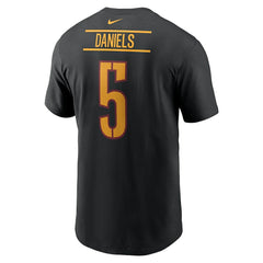 Jayden Daniels Washington Commanders Player Name & Number T-Shirt Black