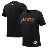 San Francisco Giants Pro Standard Women's Rhinestone Slim Fit T-Shirt - Black T-shirts