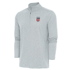 USWNT Antigua Hunk Quarter-Zip Top Heather Gray