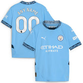 Manchester City Youth 2024/25 Home Replica Custom Jersey Light Blue