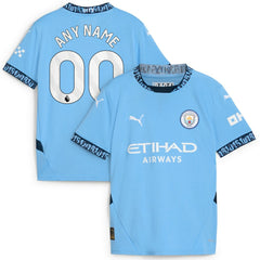 Manchester City Youth 2024/25 Home Replica Custom Jersey Light Blue