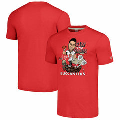 Baker Mayfield Tampa Bay Buccaneers Homage Unisex Caricature Player Graphic Tri-Blend T-Shirt Red