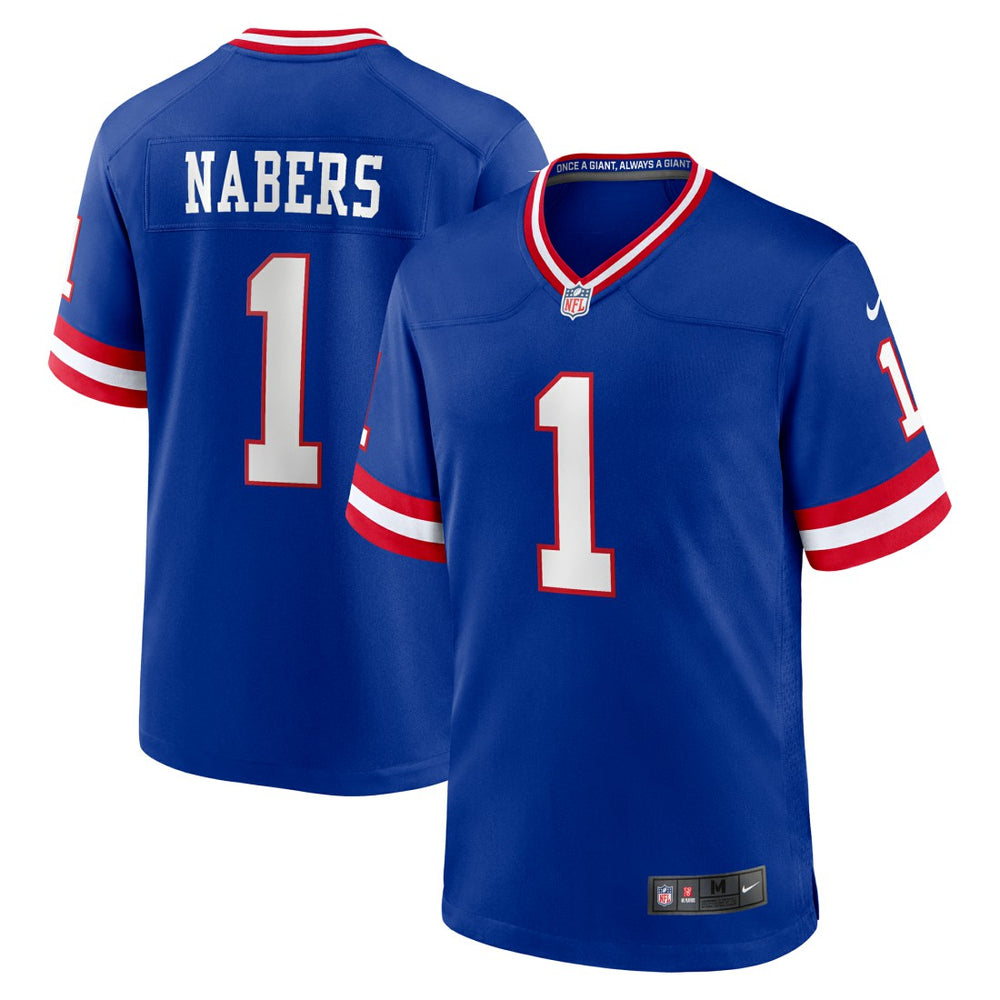 NFL Malik Nabers New York Giants Game Player Jersey - Royal