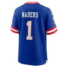 NFL Malik Nabers New York Giants Game Player Jersey - Royal
