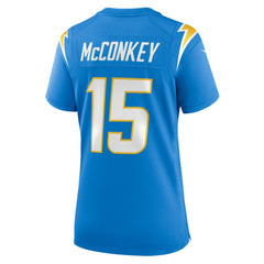 NFL Ladd McConkey Los Angeles Chargers Women's Game Jersey - Powder Blue