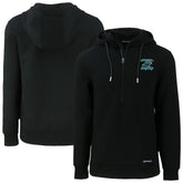 Carolina Panthers Cutter & Buck Roam Eco Recycled Half-Zip Hoodie Black