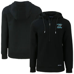 Carolina Panthers Cutter & Buck Roam Eco Recycled Half-Zip Hoodie Black