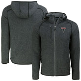 Atlanta Falcons Cutter & Buck Mainsail Hoodie Raglan Full-Zip Jacket Heather Charcoal