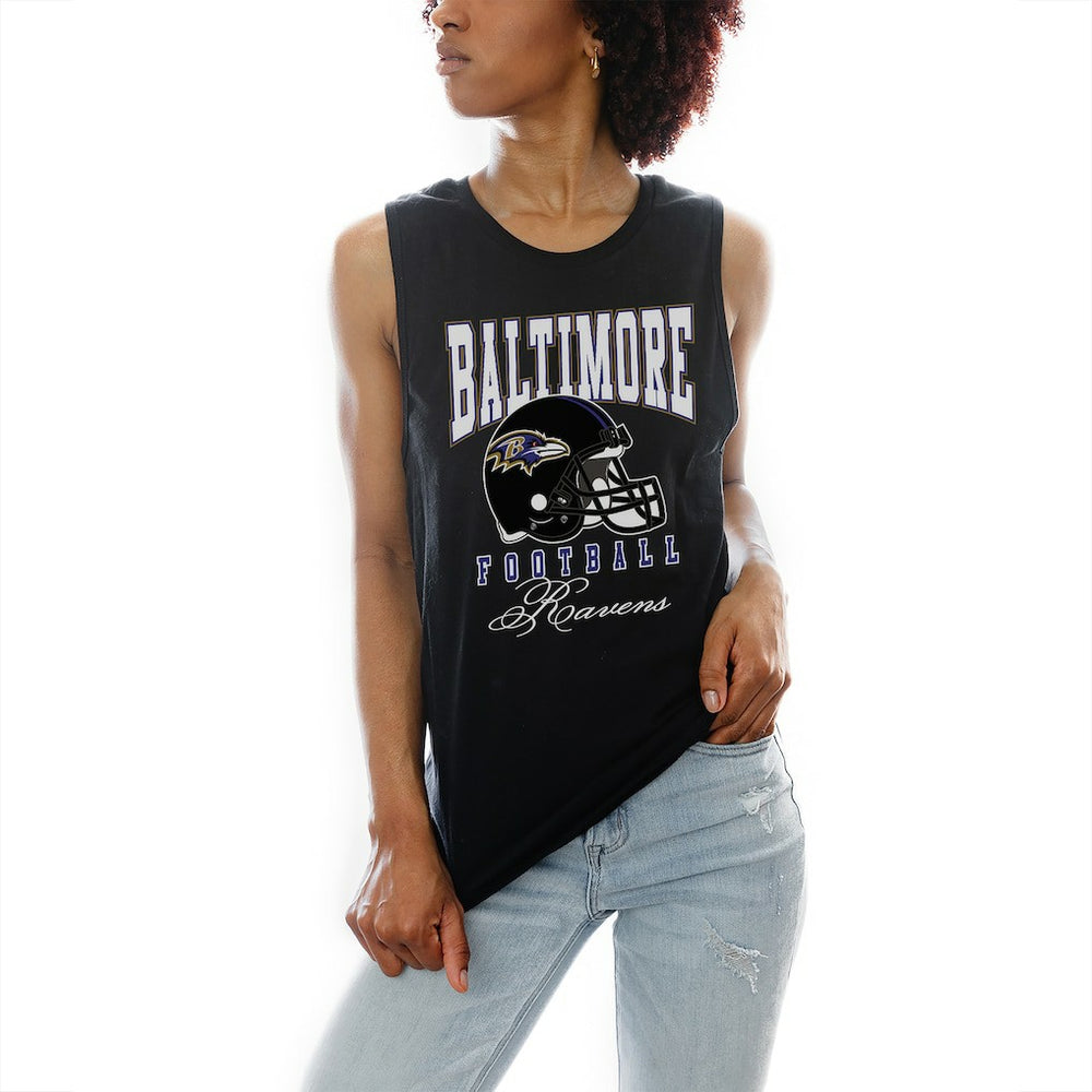 Baltimore Ravens Gameday Couture Women's Preseason Opener Racerback Tank Top Black