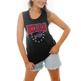 Buffalo Bills Gameday Couture Women's Baby You're A Star Racerback Scoop Neck Tapered Tank Top Black