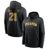 Roberto Clemente Pittsburgh Pirates Nike Player Name & Number Club Pullover Hoodie - Black Hoodies