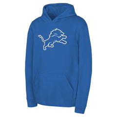 Detroit Lions Youth Team Logo Pullover Hoodie Blue