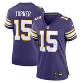 NFL Dallas Turner Minnesota Vikings Women's Alternate Game Jersey - Purple