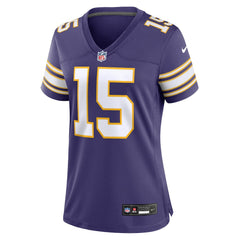 NFL Dallas Turner Minnesota Vikings Women's Alternate Game Jersey - Purple