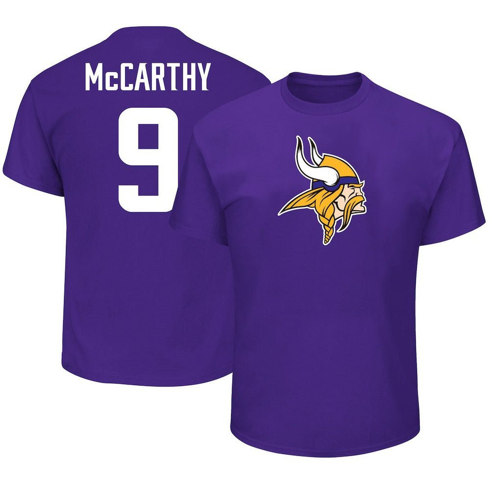 J.J. McCarthy Minnesota Vikings Big & Tall Name & Number T-Shirt Purple