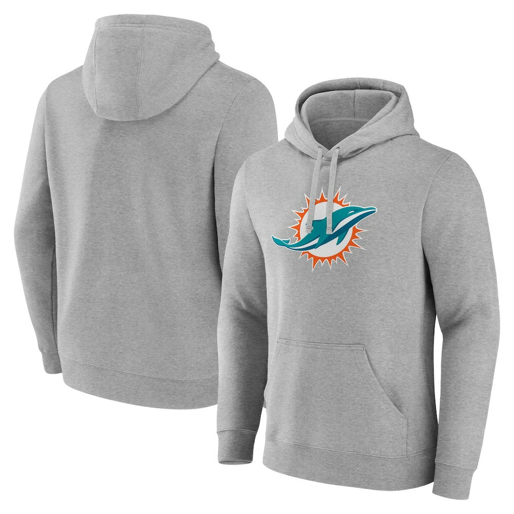 Miami Dolphins Deliver Fleece Pullover Hoodie Heather Gray