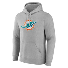 Miami Dolphins Deliver Fleece Pullover Hoodie Heather Gray