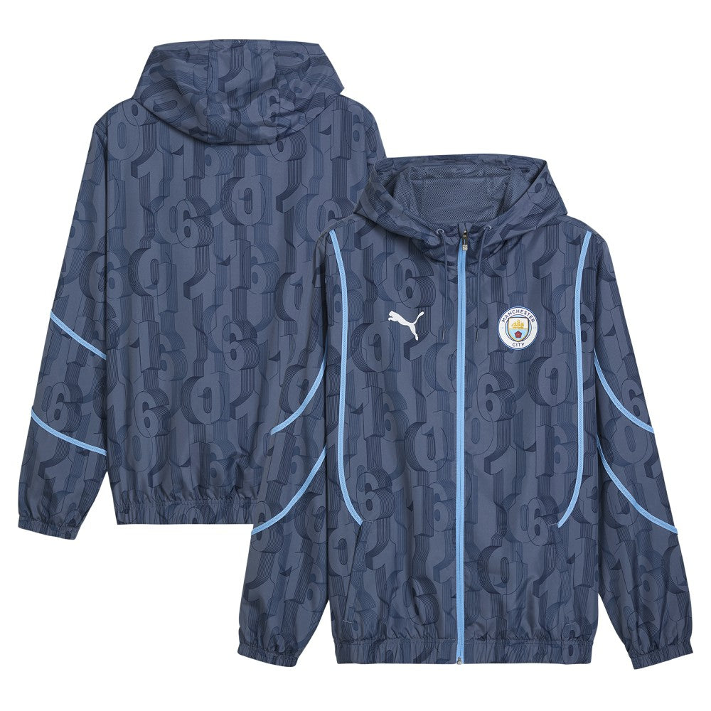 Manchester City 2024/25 Pre-Match Anthem dryCELL Full-Zip Hoodie Jacket Blue shop