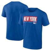 NHL New York Rangers Fanatics Blocked Out T-Shirt - Blue