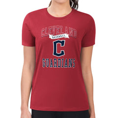 Cleveland Guardians G-III 4Her by Carl Banks Women's Super-Slim Fit Lightweight Team Logo Graphic T-Shirt - Red T-shirts