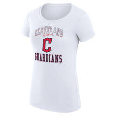 Cleveland Guardians G-III 4Her by Carl Banks Women's Super-Slim Fit Lightweight Team Logo Graphic T-Shirt - White T-shirts