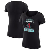 Arizona Diamondbacks G-III 4Her by Carl Banks Women's Super-Slim Fit Lightweight Team Logo Graphic T-Shirt - Black T-shirts
