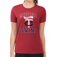 Minnesota Twins G-III 4Her by Carl Banks Women's Super-Slim Fit Lightweight Team Logo Graphic T-Shirt - Red T-shirts