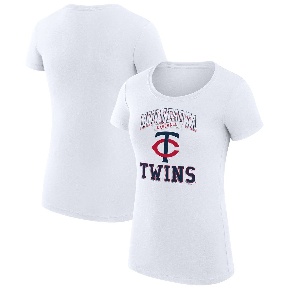 Minnesota Twins G-III 4Her by Carl Banks Women's Super-Slim Fit Lightweight Team Logo Graphic T-Shirt - White T-shirts